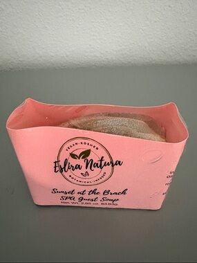 Eslira Natura Sunset at the Beach Spa Guest Soap - Ivory and Orange 2.95 oz.